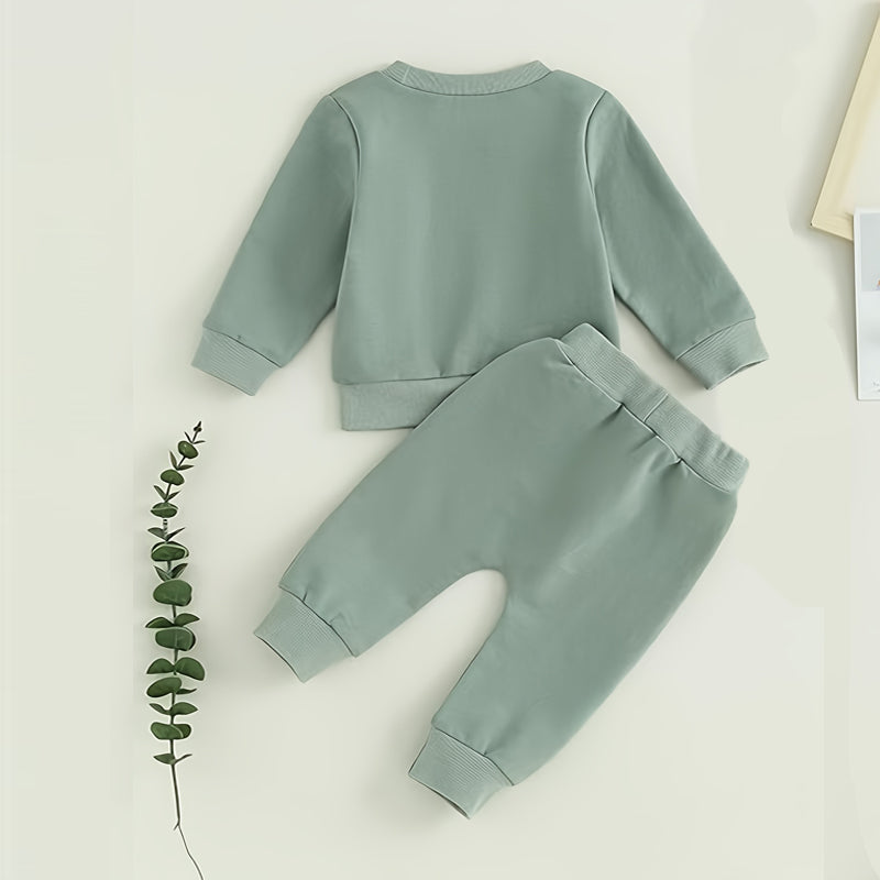 Fashionable Baby Girl Sweater Set with Comfortable Drawstring Waist Pants