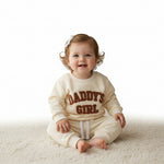 Baby Girl 2-Piece Letter Print Sweater Set with Long Sleeve Pullover and Jogger Pants