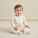 Toddler Girl Casual Outfit Featuring Letter Print Sweatshirt and Drawstring Joggers