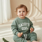 Soft Long Sleeve Pullover and Jogger Pants Outfit for Baby Girls
