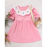 Toddler baby girl short sleeve tulip dress perfect for birthdays and Easter celebrations